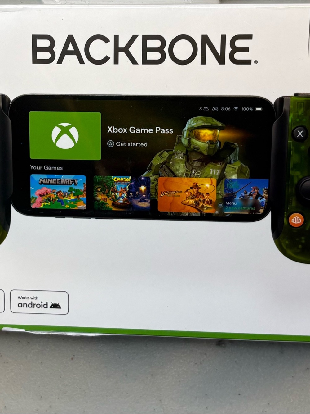 Backbone One Xbox Edition 2nd Gen USB-C Mobile Controller iPhone/Android Green